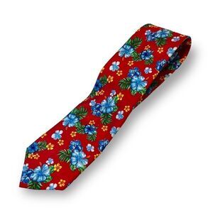 Roundtree & Yorke Floral Print Silk Tie